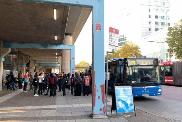В Стокгольме автобусный маршрут
