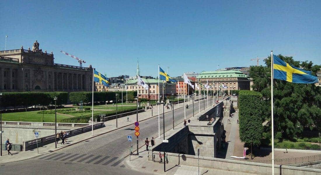 во время визита в Стокгольм