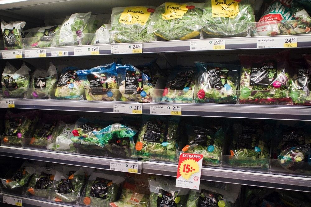 В Швеции цены на продукты питания