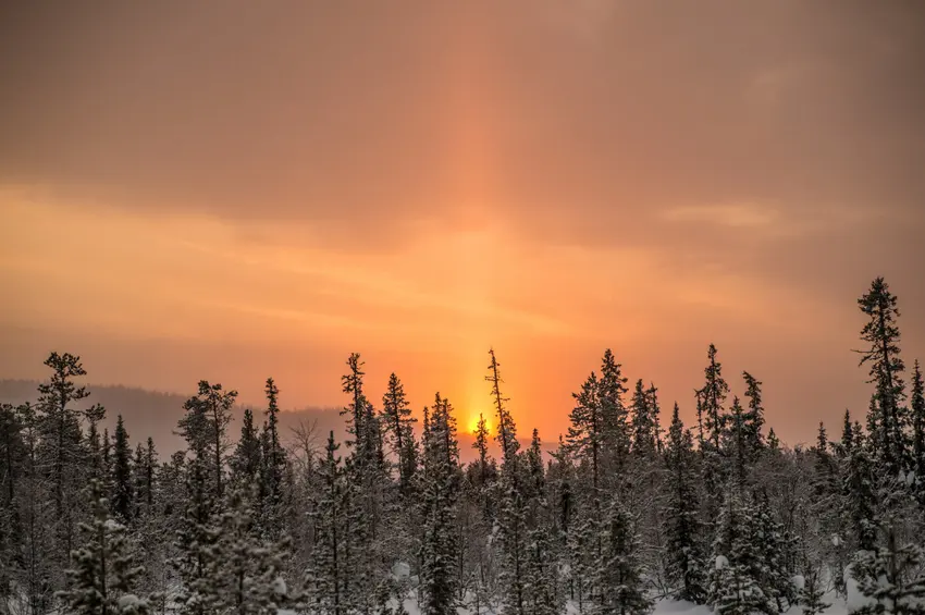 Солнце в последний раз заходит на крайнем севере Швеции в 2023 году