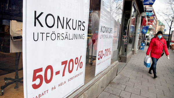 Число банкротств в Швеции выросло в июле