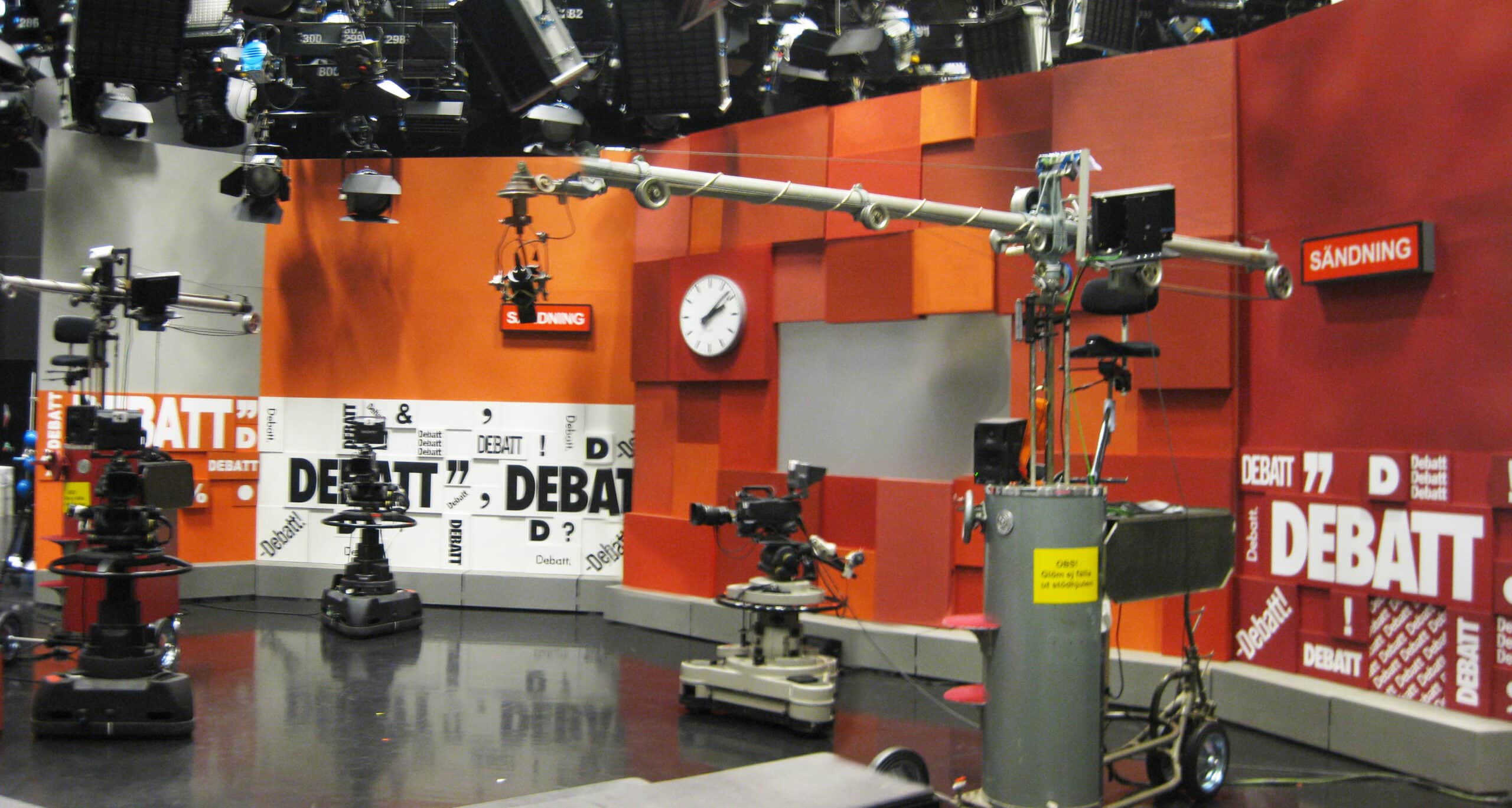den statliga TV-kanalen SVT under en het debatt