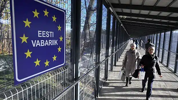 На Эстонской границе в сторону России