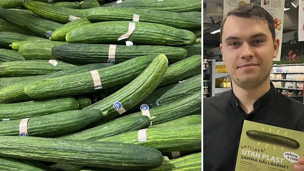 В магазине огурцы