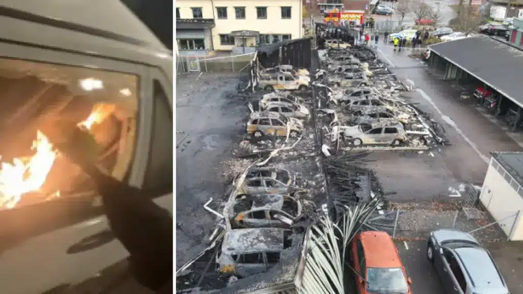 поджог автомобилей в городе