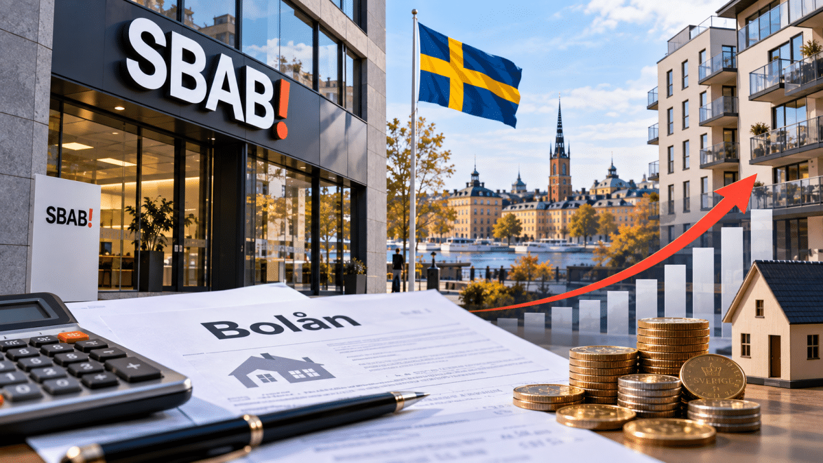 Государственный кредитор SBAB повышает ставки по ипотечным кредитам с фиксированной ставкой вслед за сигналом Риксбанка
